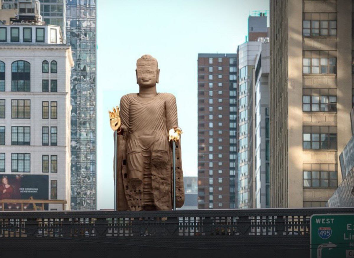 د بامیان د بودا سمبولیک بیاژوندي کېدل د نیویارک په زړه کې