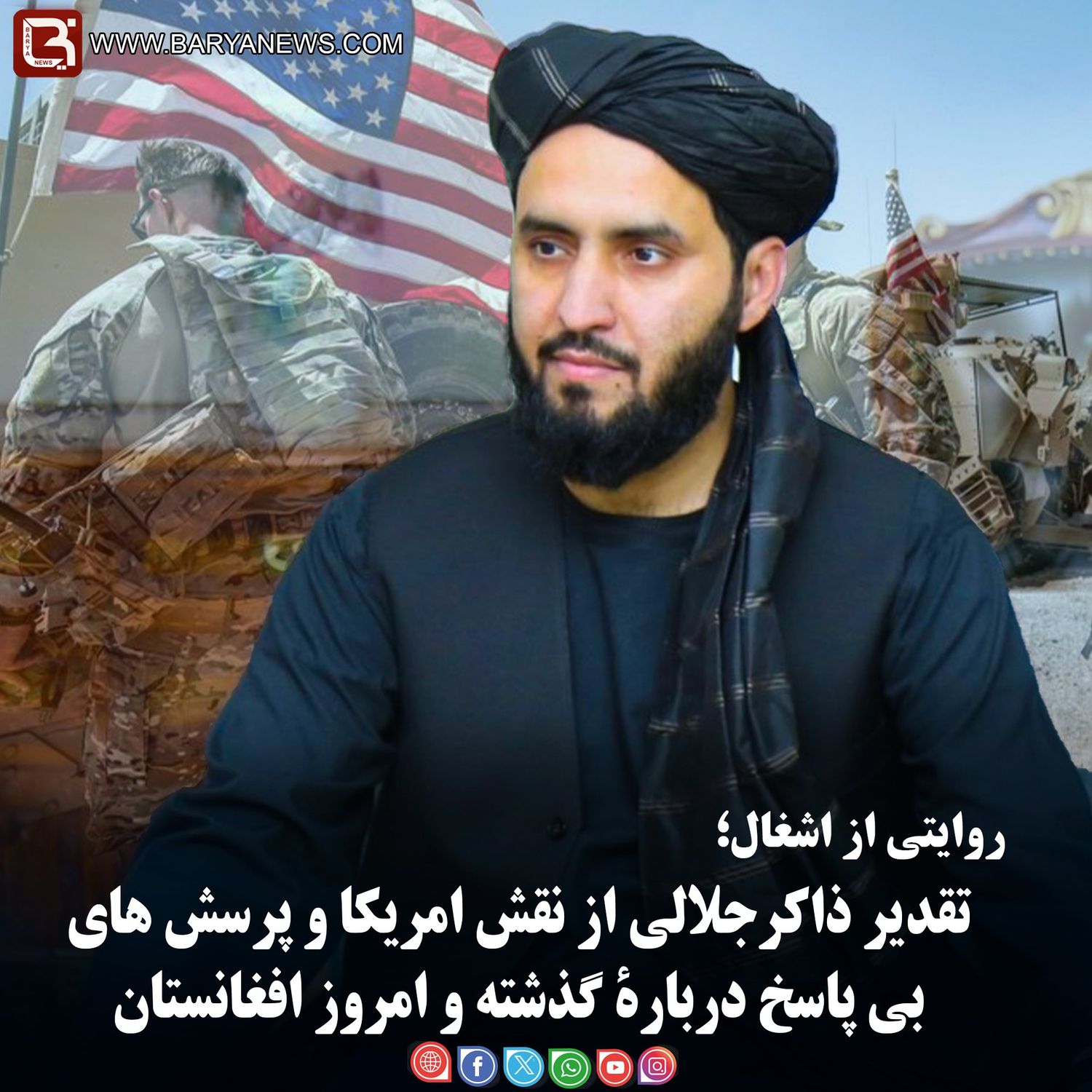 تقدیر ذاکرجلالی از نقش امریکا و پرسش های بی پاسخ دربارۀ گذشته و امروز افغانستان