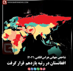 شاخص جهانی هراس‌افگنی ۲۰۲۶؛  افغانستان در رتبۀ یازدهم  قرار گرفت