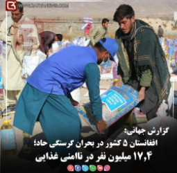 گزارش جهانی:  افغانستان ۵ کشور در بحران گرسنگی حاد؛   ۱۷.۴ میلیون نفر در ناامنی غذایی