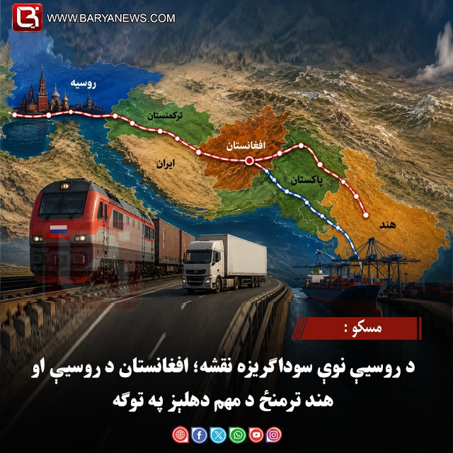 مسکو : د روسیې نوې سوداګریزه نقشه؛ افغانستان د روسیې او هند ترمنځ د مهم دهلېز په توګه