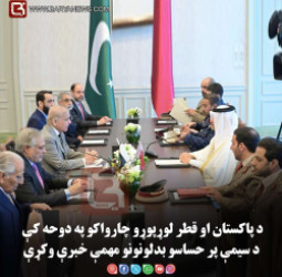 د پاکستان او قطر لوړپوړو چارواکو په دوحه کې د سیمې پر حساسو بدلونونو مهمې خبرې وکړې