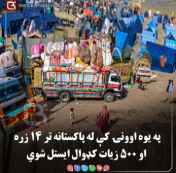 اسلام‌اباد –  په یوه اوونۍ کې له پاکستانه تر ۱۴ زره او ۵۰۰ زیات کډوال ایستل شوي