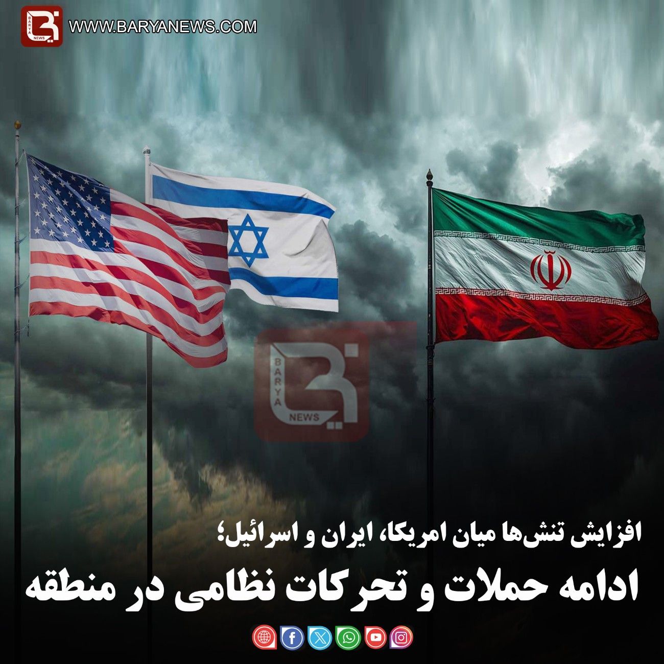 افزایش تنش‌ها میان امریکا، ایران و اسرائیل؛  ادامه حملات و تحرکات نظامی در منطقه