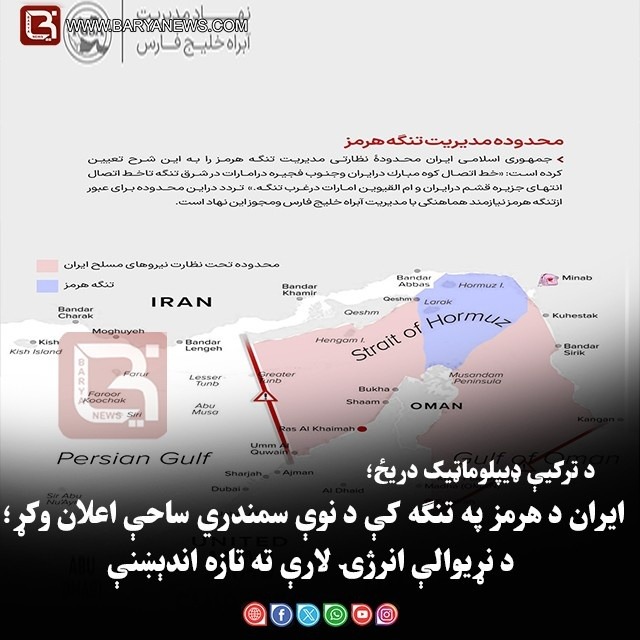 ایران د هرمز په تنګه کې د نوې سمندري ساحې اعلان وکړ؛ د نړیوالې انرژۍ لارې ته تازه اندېښنې