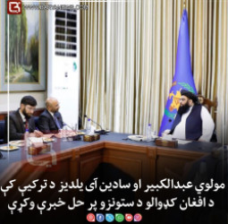 مولوي عبدالكبير او سادین آی یلدیز د ترکیې کې د افغان کډوالو د ستونزو پر حل خبرې  وکړې