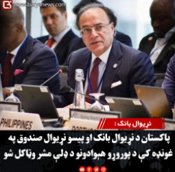 نړیوال بانک : پاکستان د نړیوال بانک او پیسو نړیوال صندوق په غونډه کې د پوروړو هېوادونو د ډلې مشر وټاکل شو