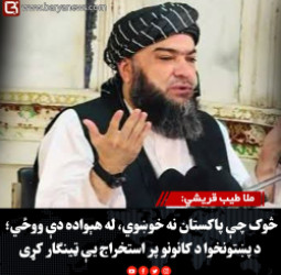 ملا طیب قریشي: څوک چې پاکستان نه خوښوي، له هېواده دې ووځي؛ د پښتونخوا د کانونو پر استخراج یې ټینګار کړی