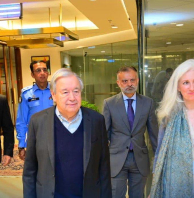 انتونیو ګوترش : د ملګرو ملتونو سرمنشي درې ورځني سفر لپاره اسلام‌اباد ته ورسېد