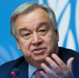 انتونیو ګوترش : ملګرو ملتونو په یوناما کې د ۶۰ بستونو د کمولو وړاندیز وکړ