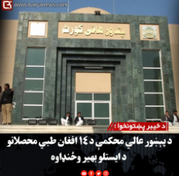 د خیبر پښتونخوا : د پېښور عالي محکمې د ۱۴ افغان طبي محصلانو د ایستلو بهیر وځنډاوه