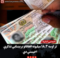 احصایې اداره: تر اوسه ۱۸.۳ میلیونه افغانانو برېښنايي تذکرې اخیستې دي